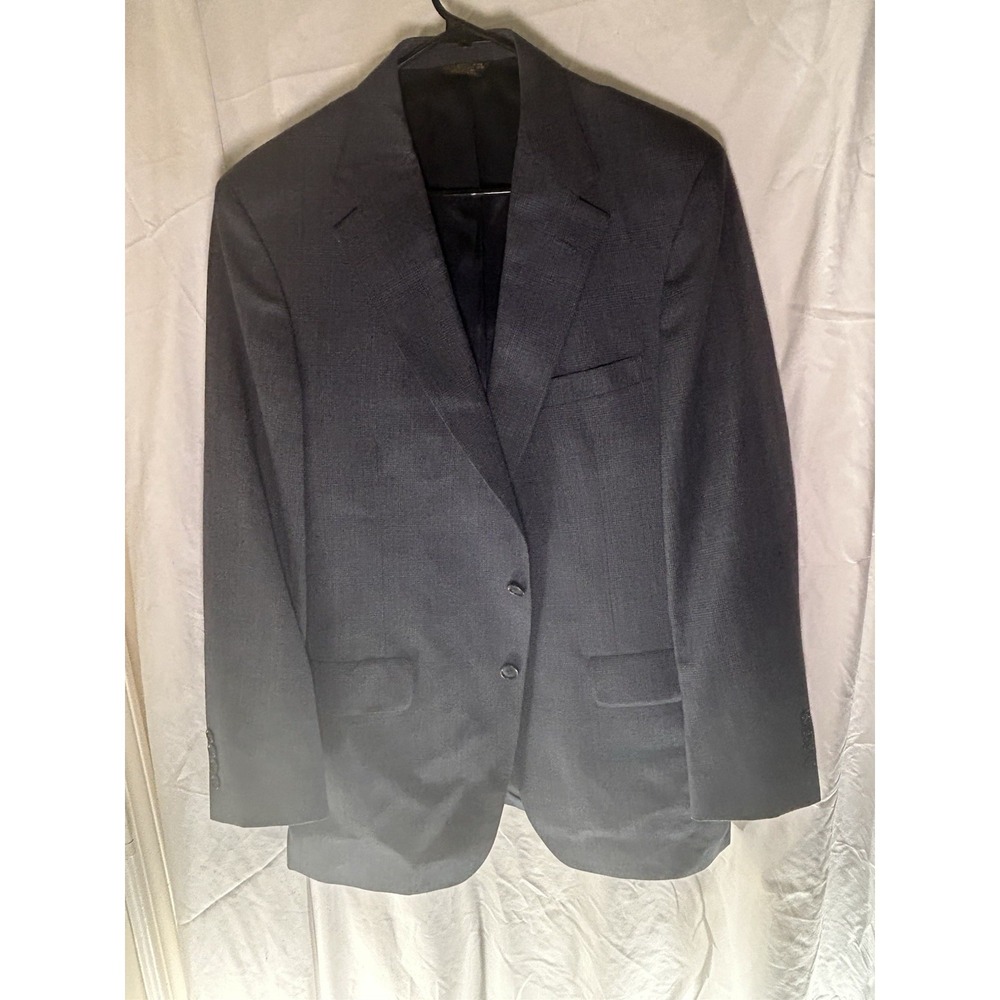 Vtg John Weitz Palm Beach Mens Blazer Sport Coat Suit Jacket Grey Plaid USA